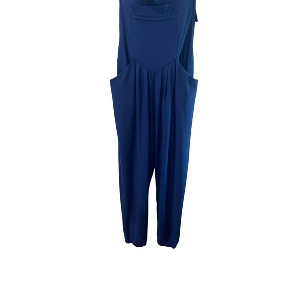 Halara Womens Adjustable Strap Relaxed Fit Blue Overalls With Pockets Size Large - Picture 10 of 10